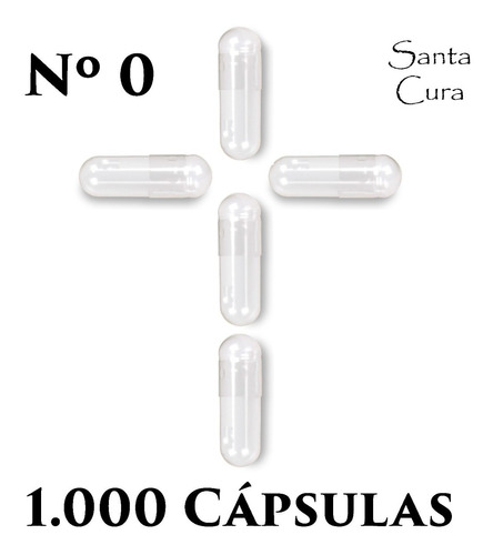 Cápsulas Vazias De Gelatina Incolor Nº 0 - Lote Com 1.000