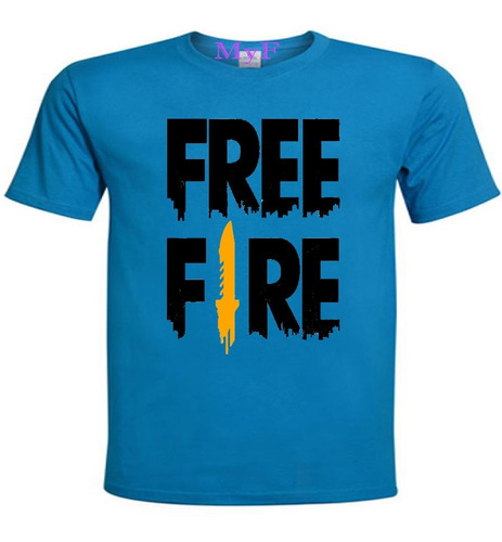 Poleras Free Fire, Manga Corta 100% Algodón 