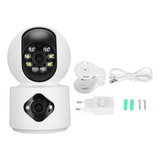 Cámara Wifi De Doble Lente Para Seguridad Doméstica, 2 Mp, I