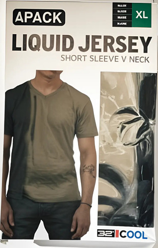 Camisetas De Cuello V 32 Degrees Cool, 4 Pz