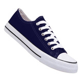 Zapatilla Urbana De lona unisex Casual Azul 7092