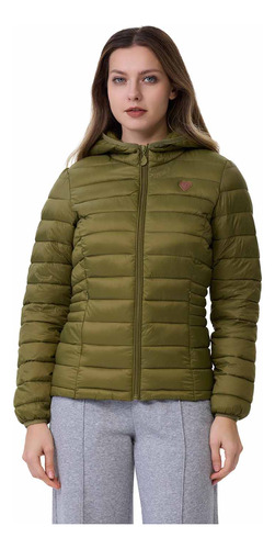 Parka Mujer Corta Verde Militar Fashion's Park