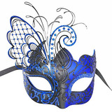 Máscara Veneciana Azul Mariposa