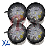 4 Faro Led Auxiliares 9 Led 27w Redondo Moto Agro Auto 12/24