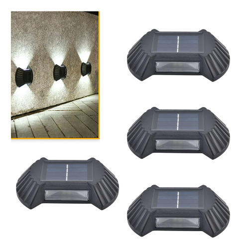 Luz Solar De Pared Superior E Inferior, 2 Juegos De 4 Sconce