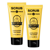 Bee Bald Scrub - Paquete De 2 Exfoliantes Antes Del Afeitado