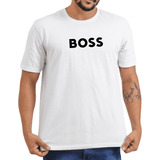 Camiseta Camisa Boss Algodão Pima Personalizado Fio Peruano
