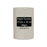 Rollos De Papel Termico 57mm Transbank Redelcom 20 Unidades