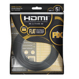 Cabo Hdmi Flat 2.0 Pix 19 Pinos 4k Ultrahd 3d Hdr 5 Metros