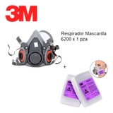 Kit Respirador Mascarilla 6200 3m Con Filtros 7093 Incluidos