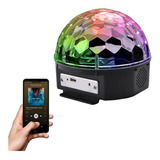 Bola Audioritmica Con Bluetooth Led Rgb Luz Media Esfera 