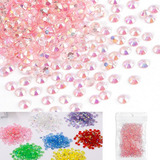 Cristales Decorativos Pedreria Resina Trasparente Ab 500pzs Color Rosa Claro Fluorescente Ss20