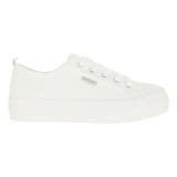 Zapatilla Bamers New Canvas Platform Mujer Blanco