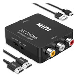 Convertidor Rca A Hdmi, Adaptador Rca A Hdmi, 1080p Mini Rca