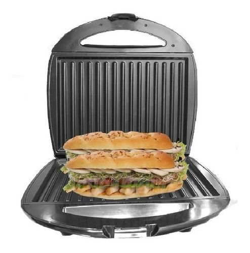 Sandwichera Tostadora Electrica Paninis Doble Winco W-018 Color Plateado