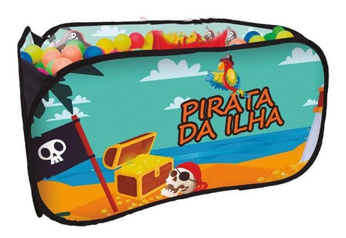 Piscina Com 100 Bolinhas Quadrada 2 Crianças Pirata Da Ilha