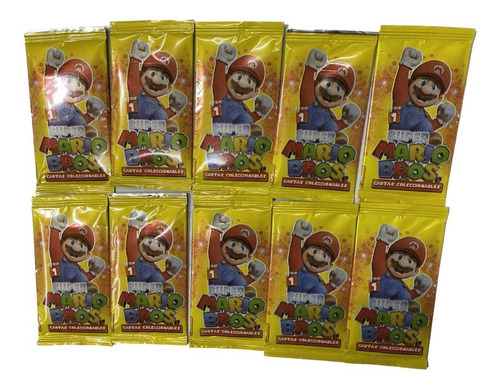 Cartas Super Mario Bros Serie 1 X 10 Sobres. Rey