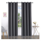 Cortina Blackout Para Ventana Ve00114 Urpow 132x213cm 1pzs Habitacion Sala Color Gris Claro