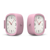 Reloj Dual De Pared 2 En 1 Hora Cocina Retro 