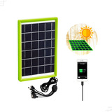 Placa Solar 6v Com Usb Para Camping Carrega Celular