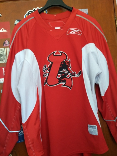 Jersey Devils Hockey Rbk Canadá Xl Adulto Bordado