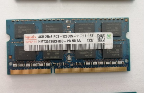 Memoria Ram Para Portatil Ddr3  Pc3  12800s