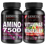 9 Aminos Esenciales Peptidos + Vitaminas Minerales Genetic 