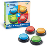 Learning Resources Lights And Sounds Buzzers - 4 Piezas, Eda