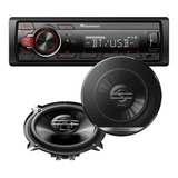 Combo Stereo Pioneer 215 295 Bluetooth + Parlantes 5 5.25