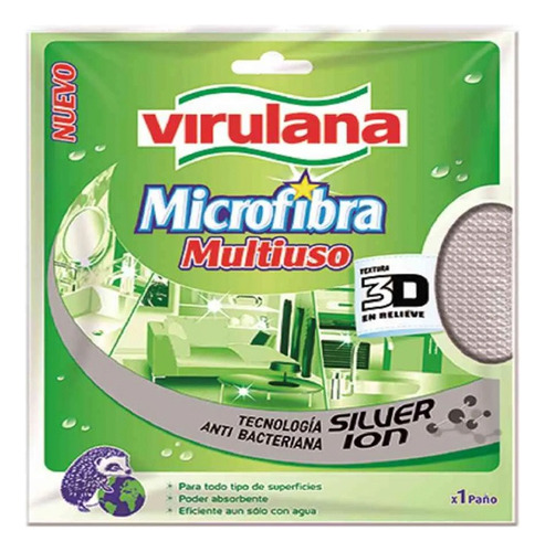 Paño Microfibra Virulana 3d Multiuso Absorbente