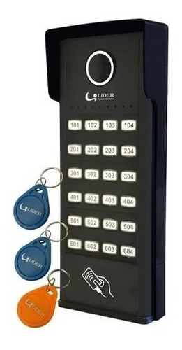 Interfone 24 Pontos Porteiro Coletivo Modular Rfid Lider Tag