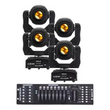 4 Moving Head Spot Osram 60w Cores  Desenhos + Mesa Dmx 512