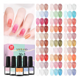 Juego De Esmaltes De Uñas Saviland De Gel, 33 Piezas