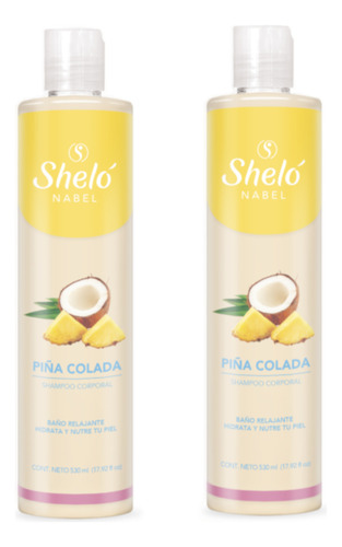 Piña Colada Shampoo Corporal Shelo Nabel® 530ml. 2 Piezas