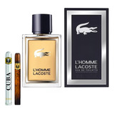 Lacoste L´homme 100ml Caballero Original+perfume Cuba 35ml