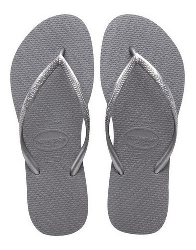 Ojotas Havaianas Slim Plateadas Original Local A La Calle