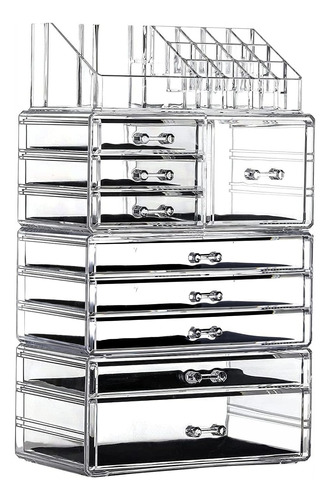 Elegante Set Organizador De Plumones Grande Transparente