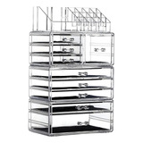 Elegante Set Organizador De Plumones Grande Transparente