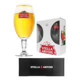 Caja 2 Copas Cerveza Stella Artois + Bar Mat Original Barman