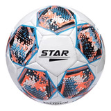 Bola De Futebol De Campo Star Costurada Kagiva Cor Vermelho Neon/ Azul/ Preto