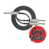 Cable Kirlin Y33620ft 6 Metros Plug Trs Stereo A 2 Plug Mono