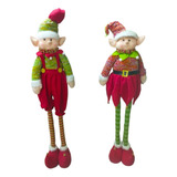 Muñecos Elfos Duendes Patas Largas Navidad Decoración  Tc