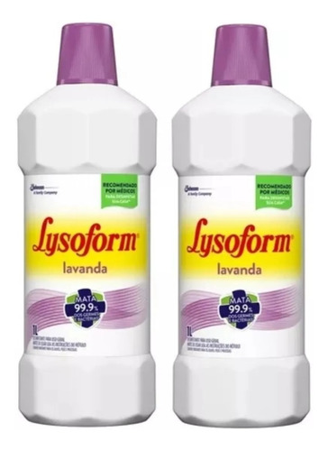 Kit 2 Desinfetante Bactericida Lysoform Lavanda Frete Gratis