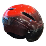 Casco Con Visor Aerodinamico - Bici Pista Fixie Tria - Salas