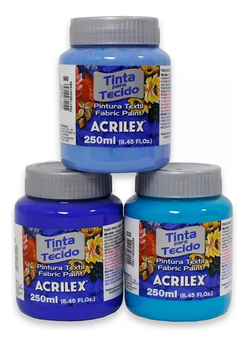 Tinta De Tecido Acrilex 250ml  Varias Cores