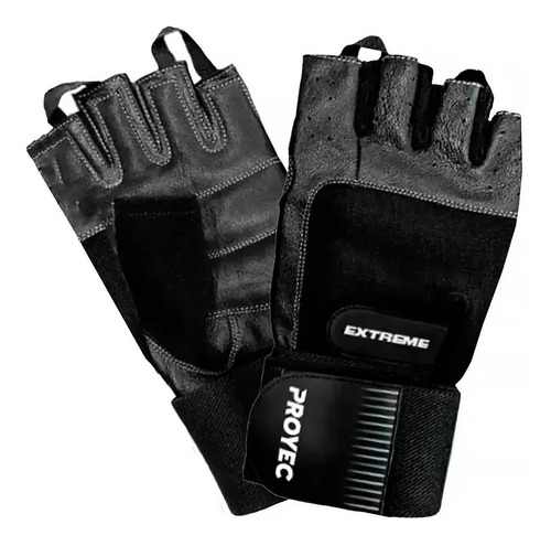 Guantes Proyec Extreme Gimnasio Gym Cuero Pesas Funcional