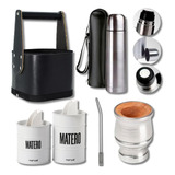 Kit Matero Set Bolso Rigido Porta Mate Termo 1 Litro 