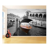 Adesivo De Parede Itália Veneza Barco Lancha 3d 9m² Ncd165