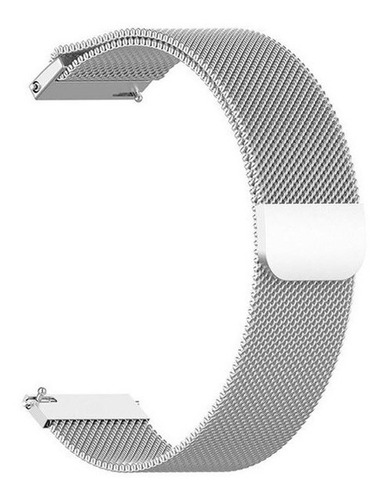Pulseira Para Relógio Smartwatch 20mm Metal Magnética Gts Cor Prata Largura 20 Mm