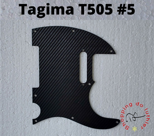 Escudo Tagima Telecaster T505 #5 Fibra De Carbono Com Preto